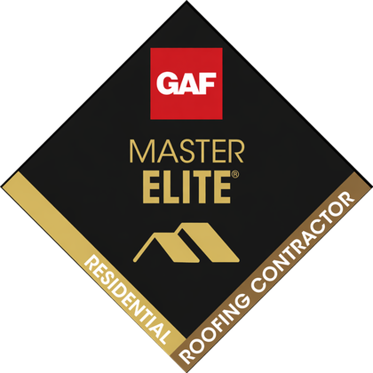 GAF Master Elite residential roofing contractor badge